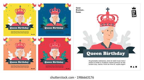 queen's birthday. background to commemorate the queen's birthday svg