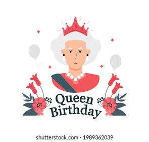 queen's birthday. Queen's crown as a symbol of the kingdom svg