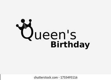 Queen's Birthday Vector Template Design Illustration