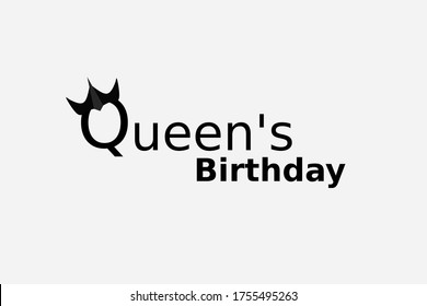Queen's Birthday Vector Template Design Illustration