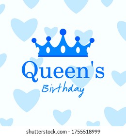 Queen's Birthday Vector Template Design Illustration