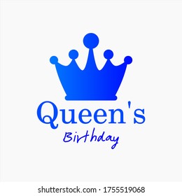 Ilustración de diseño de plantillas de vectores de cumpleaños de Reina