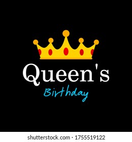 Queen's Birthday Vector Template Design Illustration svg