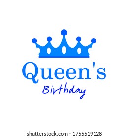 Queen's Birthday Vector Template Design Illustration