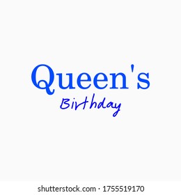 Queen's Birthday Vector Template Design Illustration