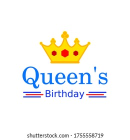 Queen's Birthday Vector Template Design Illustration