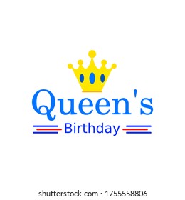 Queen's Birthday Vector Template Design Illustration