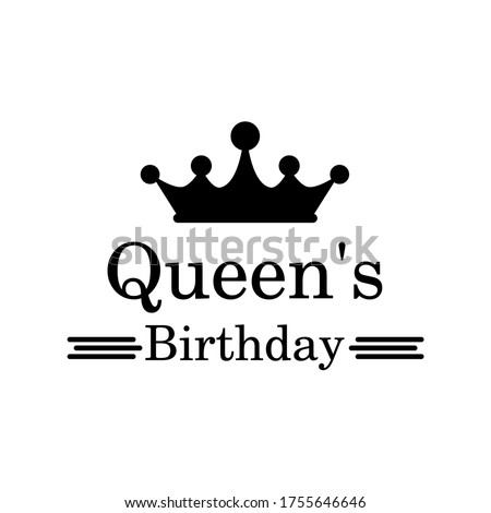 Queen's Birthday Vector Template Design Illustration