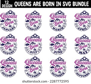 queens are born in svg bundle
happy birthday svg bundle  svg