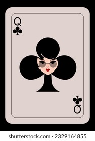 The queens of the Crusades. Playing card. Vector illustration.