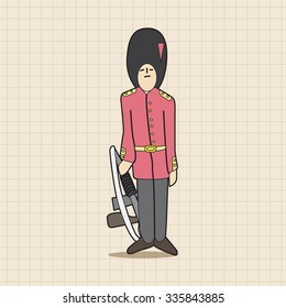 Queen's Guard theme elements vector,eps