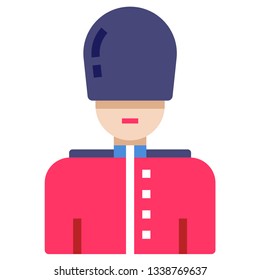 Queens guard vector illustration in flat color design
