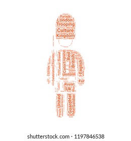 Queens Guard word cloud vector concept