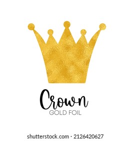 Queens or kings crown vector logo. Golden corona logotype