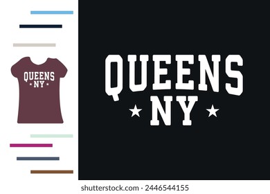 Queens new York t shirt design 