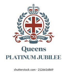 The Queens Platinum Jubilee 1952 - 2022 vector illustration.