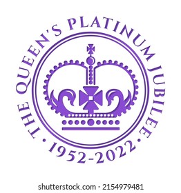 The Queen's Platinum Jubilee. 2022. Celebration Queen Elizabeth. Vector illustration about 70 years of service. Design for banner, greeting card, brochure and more. svg