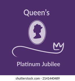 Queen's Platinum Jubilee 2022 Vector Illustration Design. svg