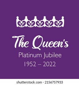 The Queen's Platinum Jubilee celebration banner Queen Elizabeth’s crown 70 years. Ideal design for banners, flayers, social media, stickers, greeting cards.  svg