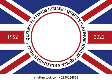 Queen's Platinum Jubilee celebration banner of Queen in crown. Vector illustration for banners, flayers, social media, stickers, greeting cards. svg
