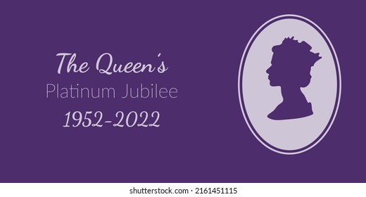 The Queen's Platinum Jubilee celebration banner design. Vector EPS 10 illustration for web, app, merch design. svg