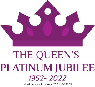 The Queen's Platinum Jubilee celebration banner with side profile  in crown 70 years Ideal design for banners, flayers, social media, stickers, greeting card svg
