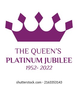 The Queen's Platinum Jubilee celebration banner with side   in crown 70 years  Ideal design for banners, flayers, social media, stickers, greeting card svg