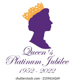 The Queen's Platinum Jubilee Celebrations with Queen Elizabeth's Side Profile svg