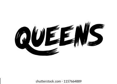 Queens typography design vector, for t-shirt, poster and other uses