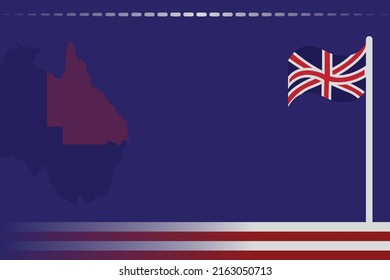 Queensland Day Background Template With Space Area In High Resolution. Celebrate Queensland National day
