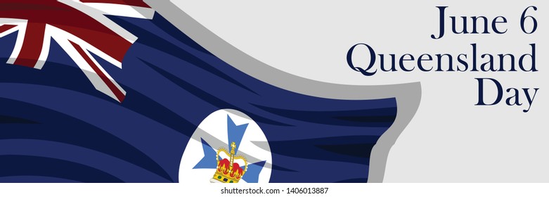 Queensland day vector illustration. Suitable for greeting card, poster and banner 