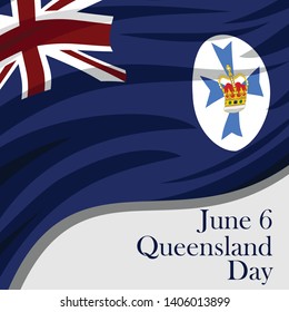 Queensland day vector illustration. Suitable for greeting card, poster and banner 