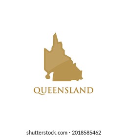 Queensland Map Crown Symbol Australia Territory Stock Vector (Royalty ...