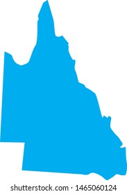 queensland region map in Australia