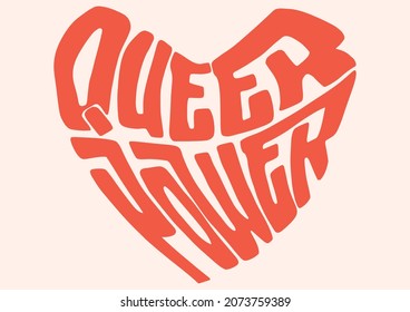 Queer Power LGBTQ Sticker Vector