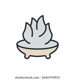 queimada icons isolated on White Background. Flat style design