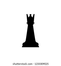 Quenn chess icon. Vector illustration, flat design.