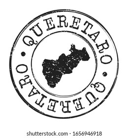 Queretaro, Mexiko Karte Postmark. Ein Silhouette-Postausweis. Vektorillustration-Symbol Stempel-Runde. Vintage Postage Designs.