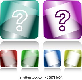 Query. Internet buttons. Raster illustration.