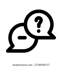 Icono de línea moderna de consulta. Profesional de Vector mínimo que representa la pregunta de búsqueda y la solicitud de información.

