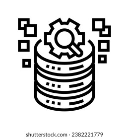 query optimization database line icon vector. query optimization database sign. isolated contour symbol black illustration