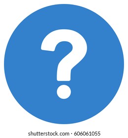 Query vector icon. Flat cobalt symbol. Pictogram is isolated on a white background. Designed for web and software interfaces.