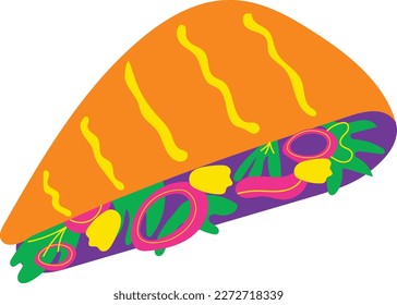 Quesadilla hand drawn illustration element