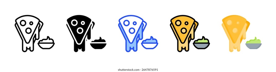 Quesadilla Icon Collection With Multiple Styles