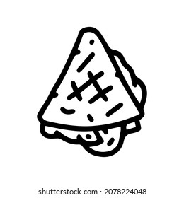 quesadilla line vector doodle simple icon design