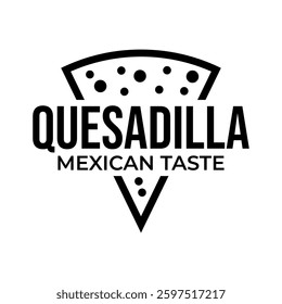 Quesadilla logo vector black and white