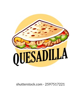 Quesadilla logo vector in circle