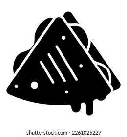 Quesadilla, Mexican traditional food icon. Fast Food vector illustration