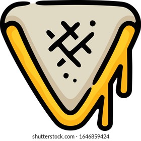 Quesadilla Tortilla Doodle Sketch Icon