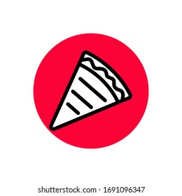 quesadilla vector food icon design on white background Perfect icon food,menu icon,sticker,etc